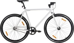 vidaXL Bicykel single speed, biało-Čierny, 700c, 59 cm Lumarko!