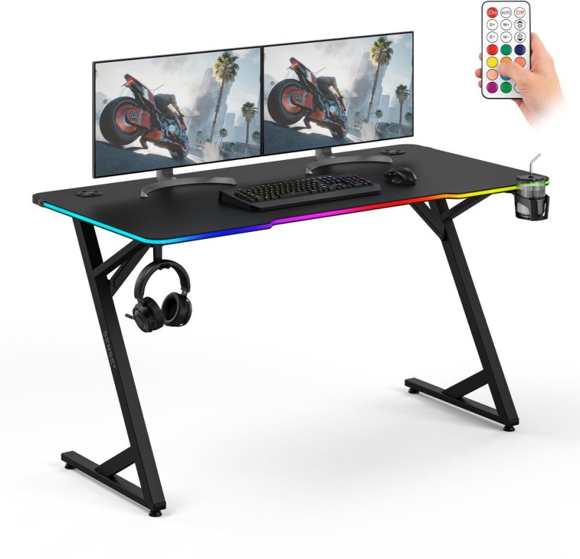 SENSE7 VOLT RGB czarne 140x70