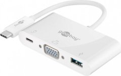 Goobay USB-C - VGA + USB-C + USB Biely  (62100)