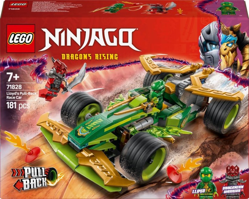 LEGO Ninjago auto wyścigowy Lloyda z napędem typu pull-back (71828)