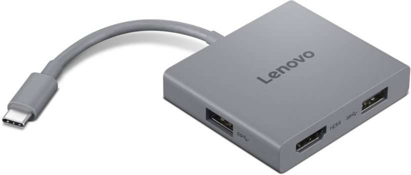 Lenovo LENOVO USB-C 4 in 1 travel hub Gen2 Čierny