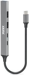 Port Designs Port Designs 900163 huby i koncentratory USB Type-C 5000 Mbit/s strieborný