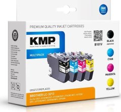 KMP KMP B101V - 4er-Pack - Schwarz, Gelb, Cyan, Magenta - kompatibel - Tintenpatrone (Alternative zu: Brother LC3213BK, Brother LC3213C, Brother LC3213M, Brother LC3213Y) - fur Brother DCP-J572, DCP-J772, DCP-J774, MFC-J890, MFC-J895