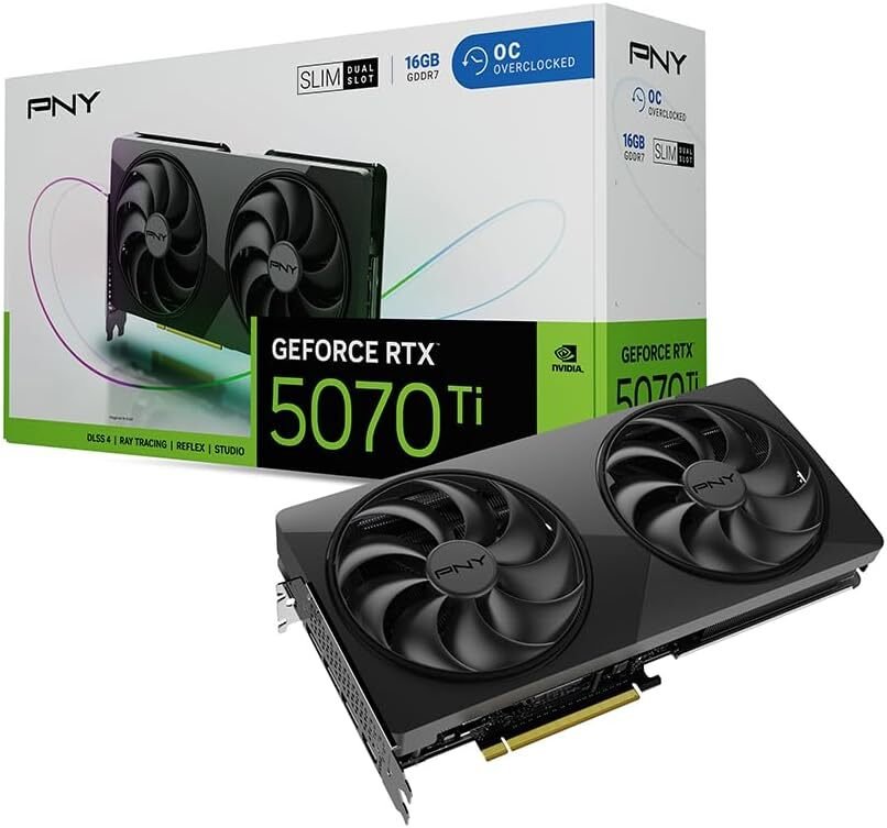 PNY GeForce RTX 5070 Ti Slim OC 16GB GDDR7 DLSS4 (VCG5070T16DFSXPB1-O)