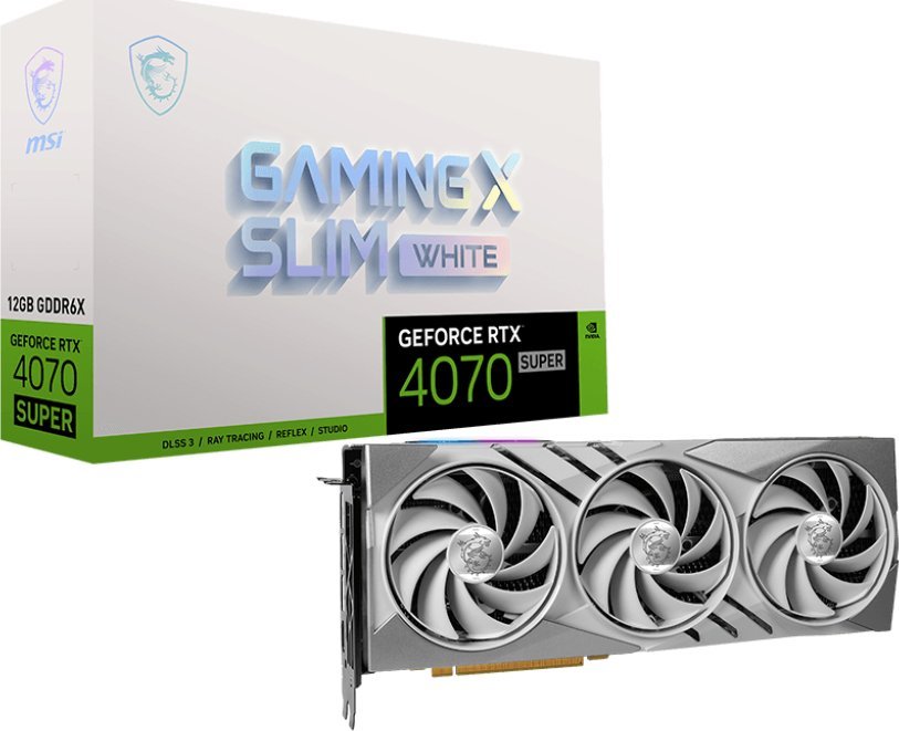 MSI GeForce RTX 4070 SUPER Gaming X Slim White 12GB GDDR6X