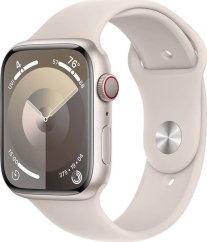 Apple Watch 9 GPS + Cellular 45mm Starlight Alu Sport S/M Béžový  (mrm83qc/a)