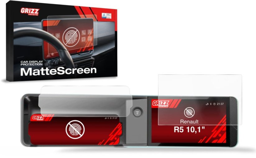 GrizzGlass Folia matná CarDisplay Protection do Renault R5 E-Tech Electric 10,1" (2026) [2w1] (GRZ20089)