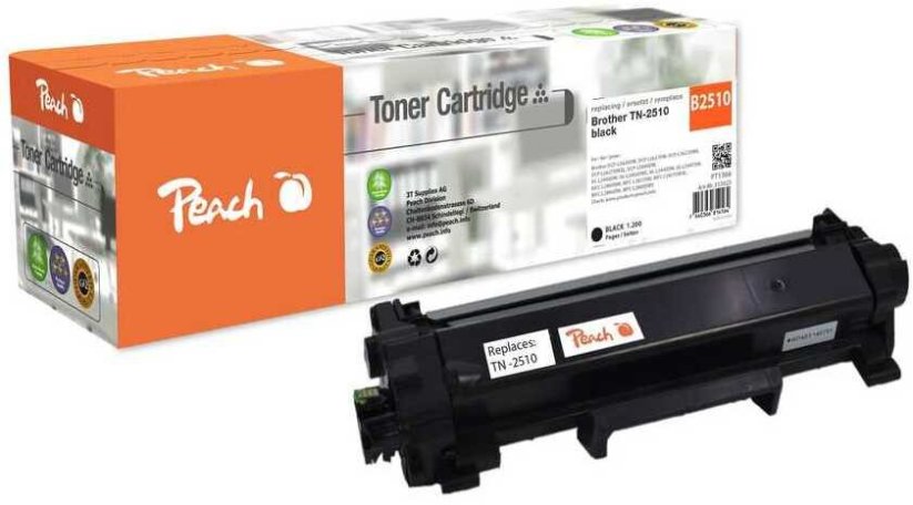 Peach Toner Brother TN-2510 (DCP-2620) black 1200 stron remanufactured