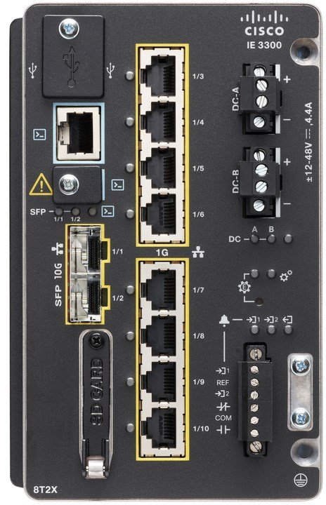 Cisco Cisco Catalyst IE-3300-8T2X-E łącza sieciowe Zarządzany L3 Čierny