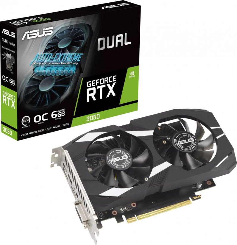 Asus Dual GeForce RTX 3050 OC 6GB GDDR6 (DUAL-RTX3050-O6G)