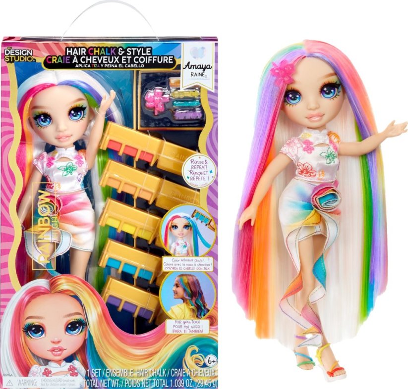 MGA Rainbow High Hair Chalk & Style Amaya tęczowa (526780)