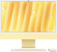 Apple APPLE iMac Z1EK 59,62cm 23,5Zoll Standardglas M4 10C CPU/10C GPU/16C N.E. 16GB 256GB SSD Gbit Eth MM NumKey TID DE Gelb