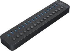 Orico aktywny hub 16xUSB-A 5Gbps BC 1.2 78W Čierny