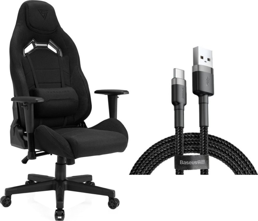 SENSE7 materiałowy Vanguard czarny + kabel usb