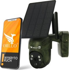 ORLLO Kamera IP Orllo Bezdrôtová 4G LTE Obrotowa z Panelem Solarnym ORLLO TZ1 maskáčový
