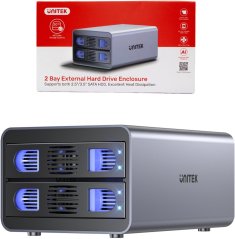 Unitek RAID do dysku SATA 2.5''/3.5'' – 4 tryby, 40TB, 5Gb/s
