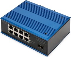 Digitus Digitus 8-portowy Prepínač sieťový Gigabit Ethernet PoE, przemysłowy, niezarządzany, 1 łącze SFP