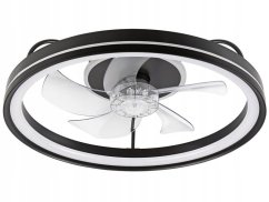Lamkur Lamkur Fargo 49892 plafon ventilátor lampa na strop 1x37W LED 3000K 4000 lm Čierny