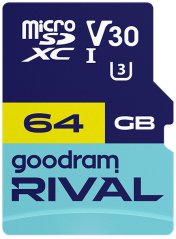 GoodRam Rival MicroSDXC 64 GB Class 10 UHS-I/U3 V30 (GGSM3AA-0640R12)
