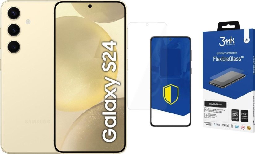 Samsung Galaxy S24 5G 8/128GB Żółty (SM-S921BZYDEUE) + FlexibleGlass