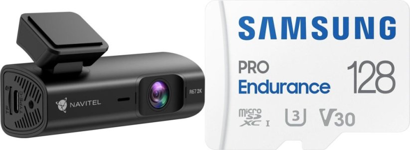 Navitel Wideorejestrator Navitel Wideorejestrator R67 2K + Karta Samsung PRO Endurance 2022 MicroSDXC 128 GB Class