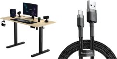 SENSE7 elektryczne Nojo 120x60 Black Pine + kabel usb