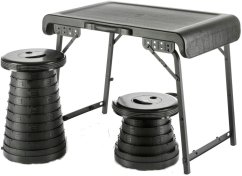 Wedo WEDO Camping Set 1 Tisch und 2 Teleskophocker NXT schwarz