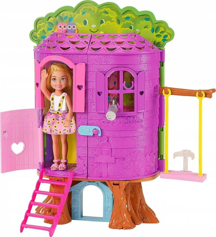 Mattel Bábika Barbie Chelsea Domček na drzewie + Príslušenstvo HPL70