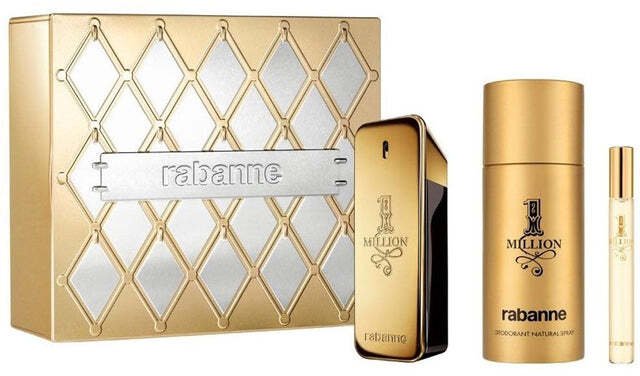 Paco Rabanne Set : 1 Million, Eau De Toilette, For Men, 100 ml + 1 Million, Eau De Toilette, For Men, 10 ml + 1 Million, Anti-Perspirant, Deodorant Spray, For Men, 150 ml For Men