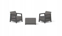 Keter Komplet mebli záhradných Scandi Linea Balcony Set Sivý (8711245162829)