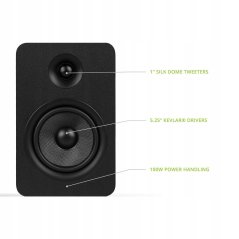 C2G KANTO AUDIO PAIR - PASSIVE SPEAKERS WITH 1" SILK DOME TWEETER AND 5.25" KEVLAR WOOFER - BLACK