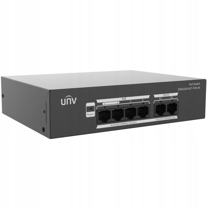 Uniview POE 4-portowy (NSW2100-6GT-POE-IN)