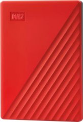 WD WD My Passport WDBR9S0060BRD - Festp - verschlusselt - 6 TB - extern (tragbar) - USB 3.2 Gen 1 - 256-Bit-AES - Rot