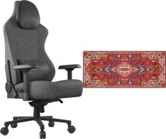 Secret Gear Gaming Chair FX1 Grey + Podkładka Secret Gear Carpet Diem XD-2