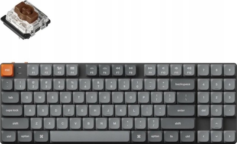 Keychron Keychron K13 Max QMK/VIA Wireless Custom Mechanical Keyboard White Backlight / Low Profile Gateron Mechanical / Brown