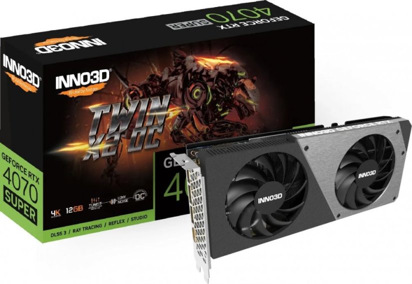 Inno3D GeForce RTX 4070 SUPER Twin X2 OC 12GB GDDR6X (N407S2-126XX-186162N)