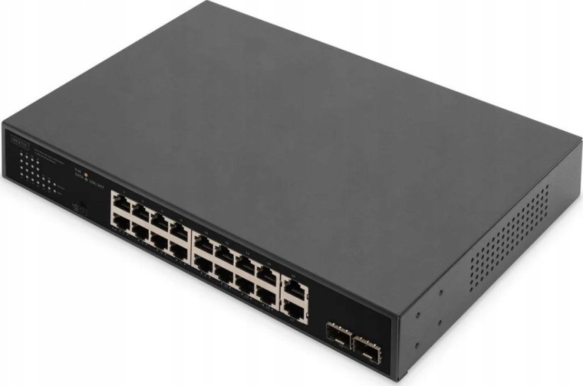 Digitus DIGITUS Switch 16+2Port 2Gigabit SFP PoE schwarz