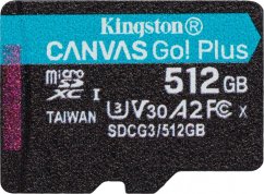 Kingston Canvas Go! Plus MicroSDXC 512 GB Class 10 UHS-I/U3 A2 V30 (SDCG3/512GBSP)