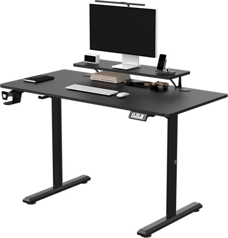Ultradesk Highlander Czarne 120 - 180 cmx60 cm
