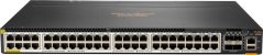 HP HPE Aruba 6300M - Switch - L3 - managed - 48 x 100/1000/2.5G/5G (PoE+) + 4 x 1 Gigabit / 10 Gigabit / 25 Gigabit / 50 Gigabit SFP56 (Uplink / Stacking) - Front und Seite zu Hinterseite - an Rack montierbar - PoE+ (2880 W)