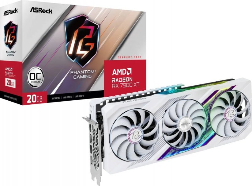 ASRock Radeon RX 7900 XT Phantom Gaming White OC 20GB GDDR6 (RX7900XT PGW 20GO)