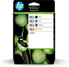 HP Sada 4 originálnych wkładów atramentowych 963 Čierny/błękitny/purpurowy/Žltý (6ZC70AE)