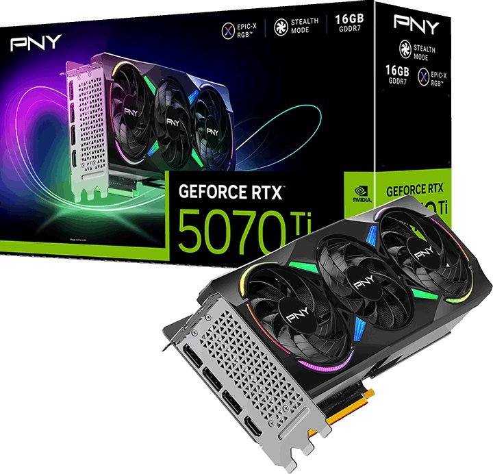 PNY GeForce RTX 5070 Ti ARGB EPIC-X RGB Overclocked 16GB GDDR7 DLSS4 (VCG5070T16TFXXPB1-O)