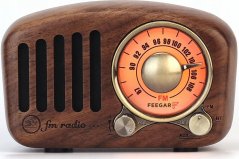 Feegar Feegar Retro Radio Kuchenne Z dreva Fm 10H Bt 4.2