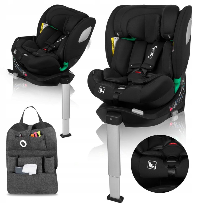 NoName Automobilinė kėdutė Lionelo Braam Air I-size, 0-36 kg, carbon black