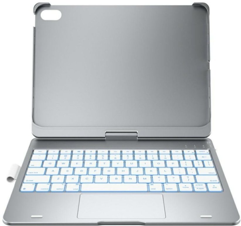NoName Etui Typecase Flexbook Touch z klawiaturą do iPad 11" (A16) 2025 / iPad 10.9" 2022 strieborný