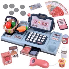 Jokomisiada Kasa fiskalna pre deti skaner waga smartfon košyk zabawa w sklep ZA4147 EDUKAMP