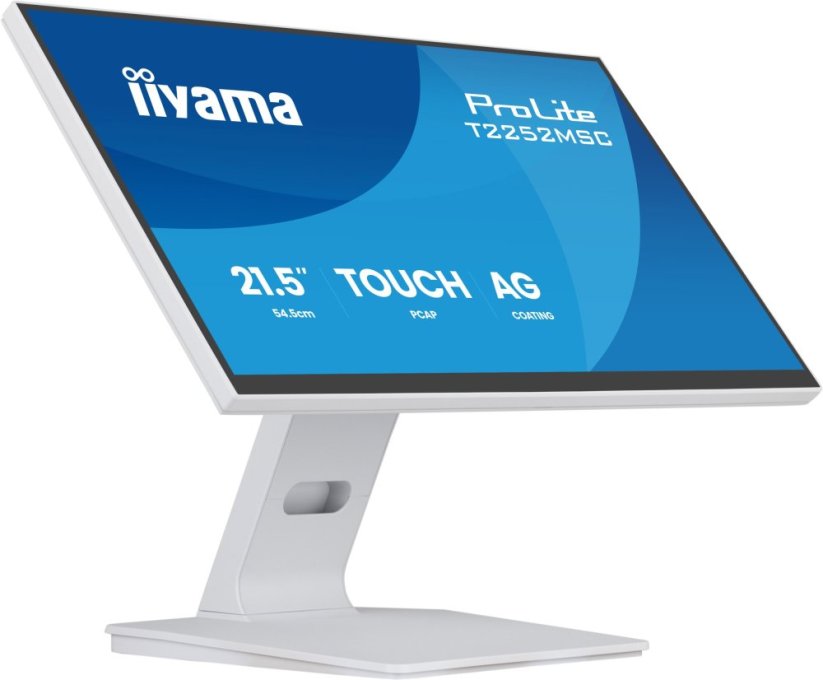 iiyama ProLite T2252MSC-W2AG monitor komputerowy 54,5 cm (21.4") 1920 x 1080 px Full HD LCD Ekran dotykowy Biely