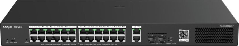 TP-Link Ruijie Reyee RG-ES228GS-P| Switch Smart, 28 portów, 26xGE, 24xPoE+, 370W, 2xSFP, Cloud