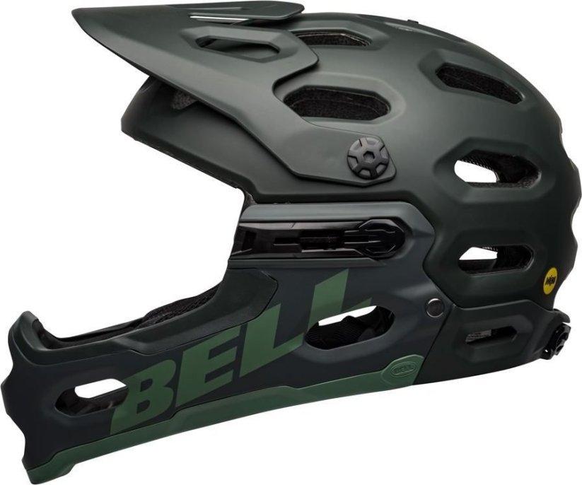Bell Prilba na celú tvár BELL SUPER 3R MIPS matte green roz. S (52–56 cm) (NEW)